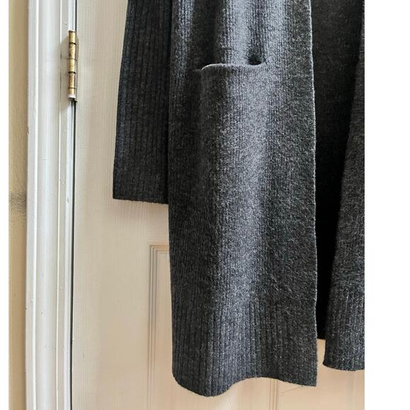 Lululemon Restful Intention Open Wrap Longline Sweater Black Grey Size 8 - Picture 10 of 13